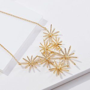 Swarovski Crystal 20K Starburst Statement Necklace